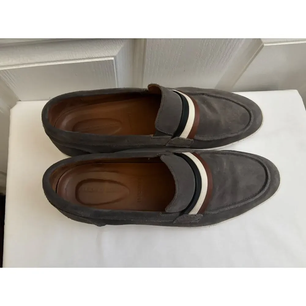 Allen Edmonds Randolph Loafers Men 11D Gray Suede Slip On Shoes